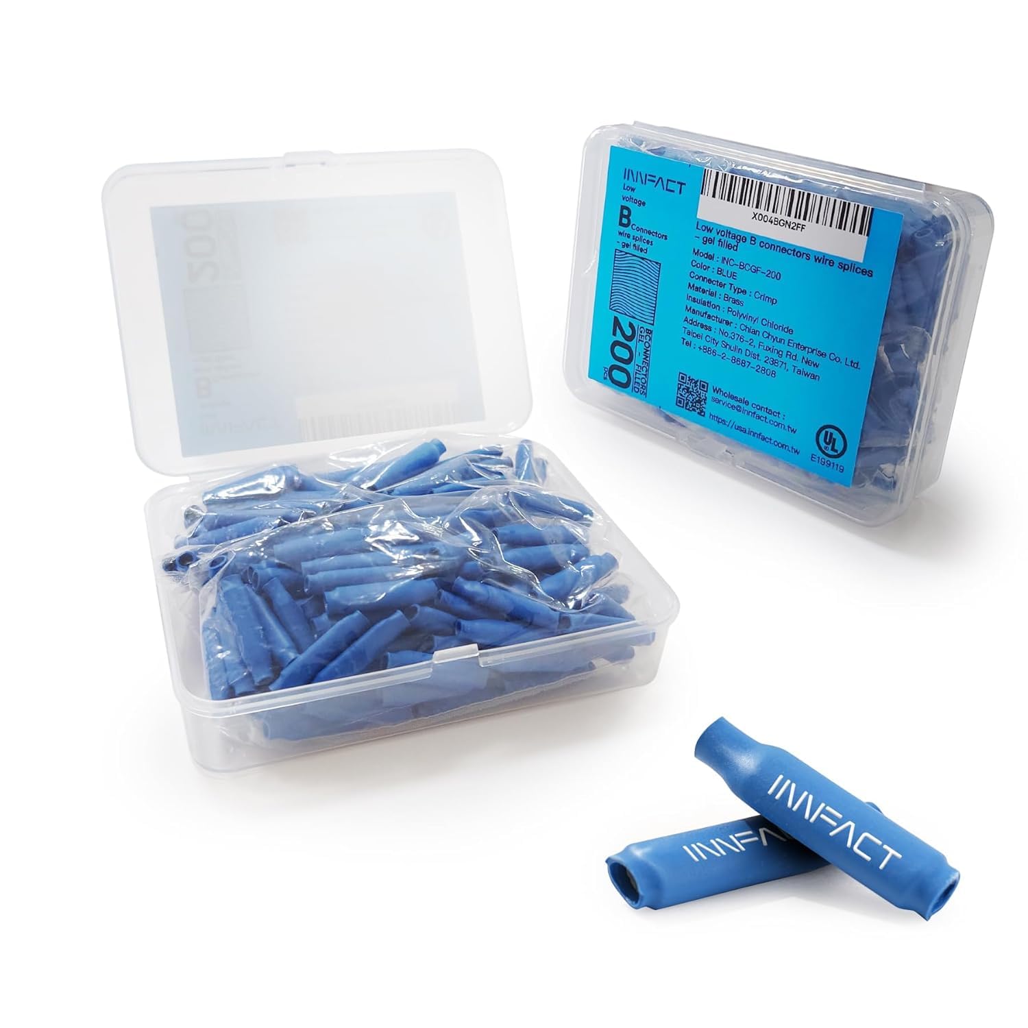 Blue B-Connector Box Packaging