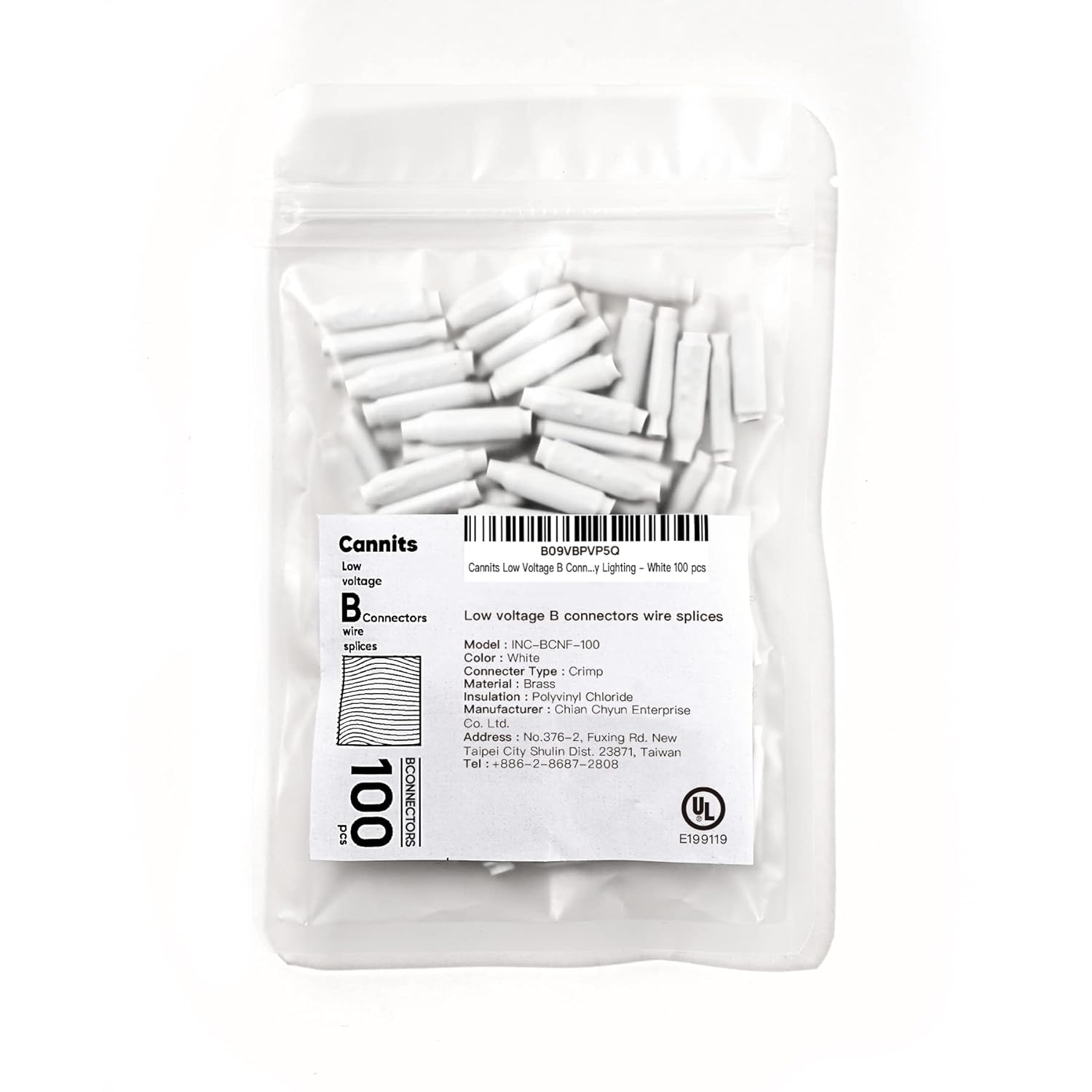 White B-Connector Bag Packaging